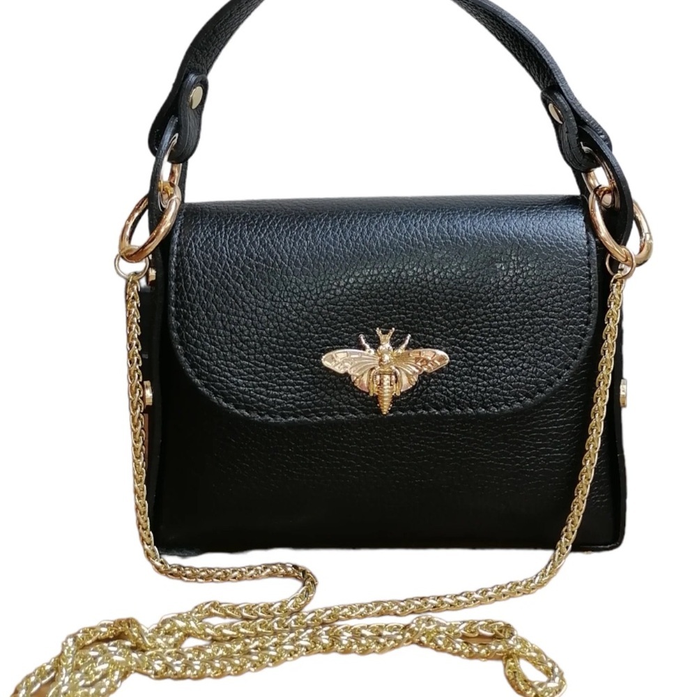 Vera Pelle Purse With Bee Logo Bag With Bee Logo Siren" Genuine leather